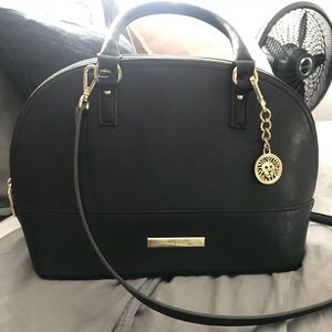 Anne Klein black dome satchel
